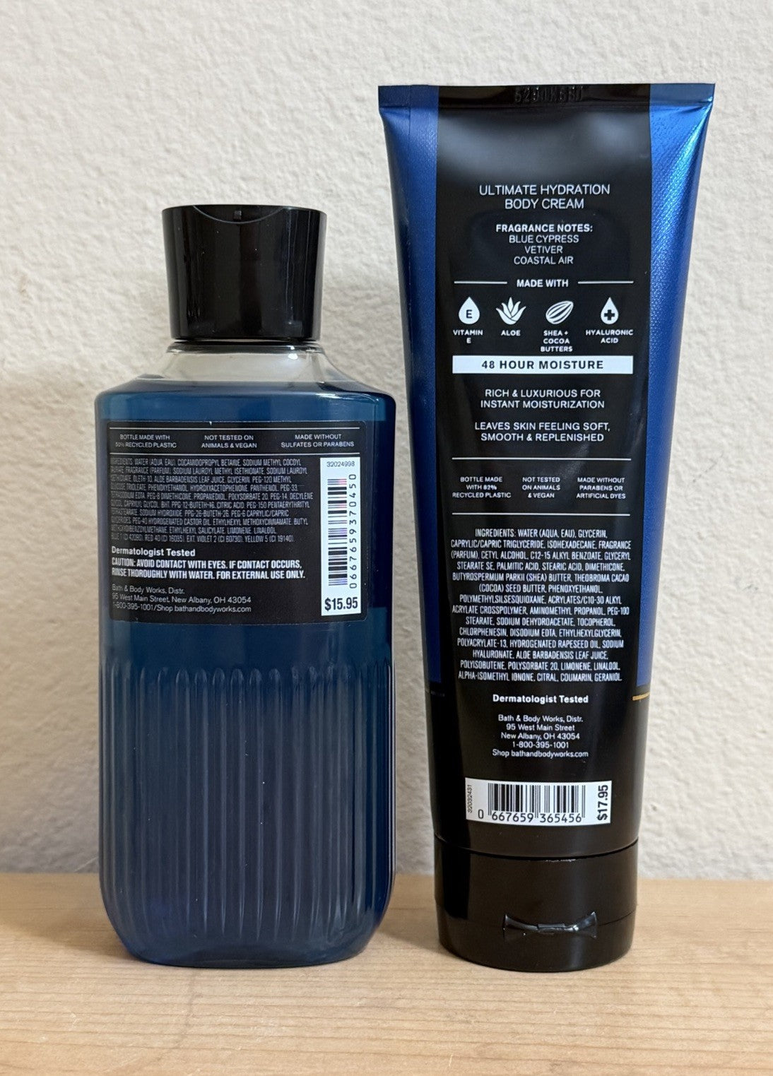 BATH AND BODY WORKS Ocean THE MEN’S SHOP Collection Body Cream And 3-In-1 Wash