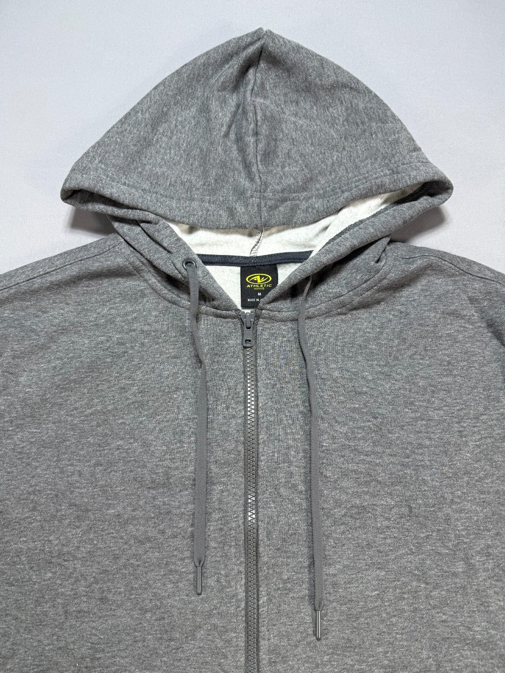 Athletic Works Fleece Full-Zip Hoodie Men's Medium Charcoal Gray Heather Outdoor