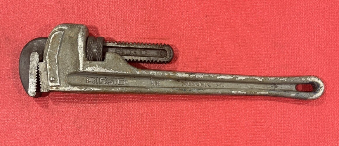RIDGID 18" Aluminum Straight Pipe Wrench Heavy Duty 818 Made in USA