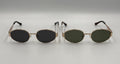 Set of (2) Livho Retro Polarized Sunglasses UV400 Protection Oval Shape w/ Case