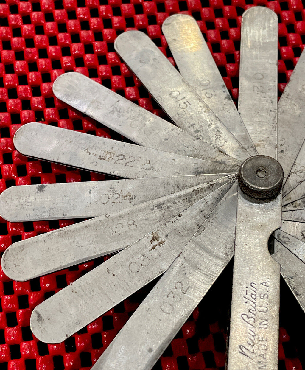 Vintage New Britain FG-3 Feeler Gauge Swedish Steel Electro Etched Blade USA M4