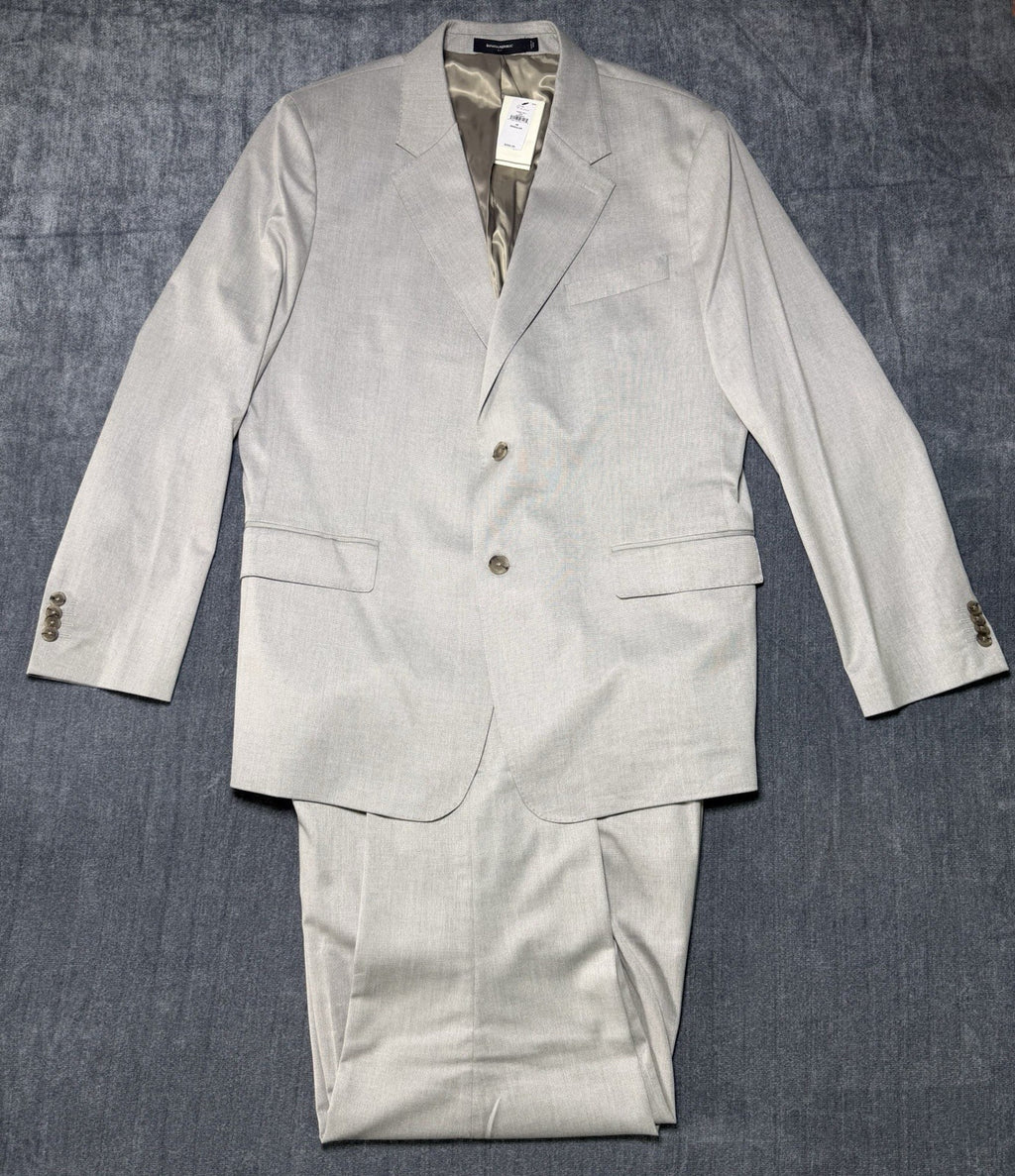 NWT Banana Republic Tailored-Fit Textured Suit Jacket Men's 46 Gray Notch-Lapel