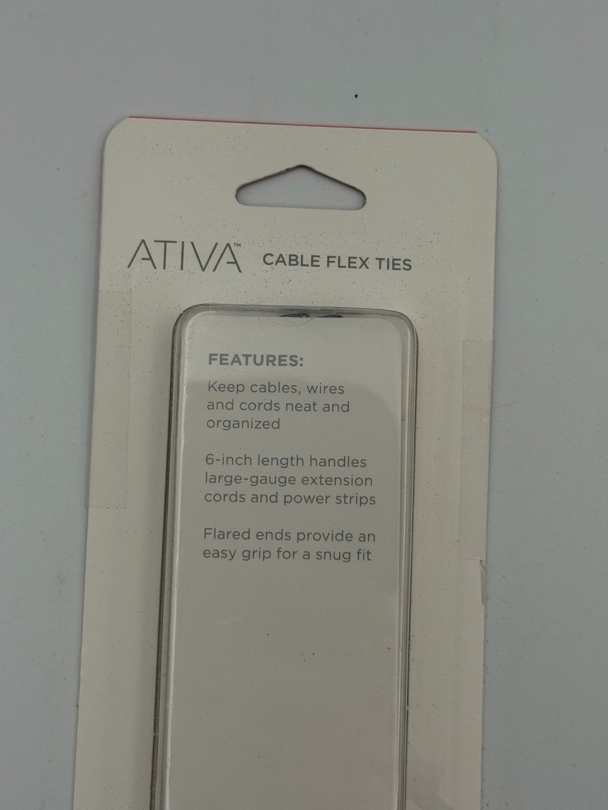 NEW Ativa Adjustable Reusable Cable Management Flex Organizer Ties - Pack of 6