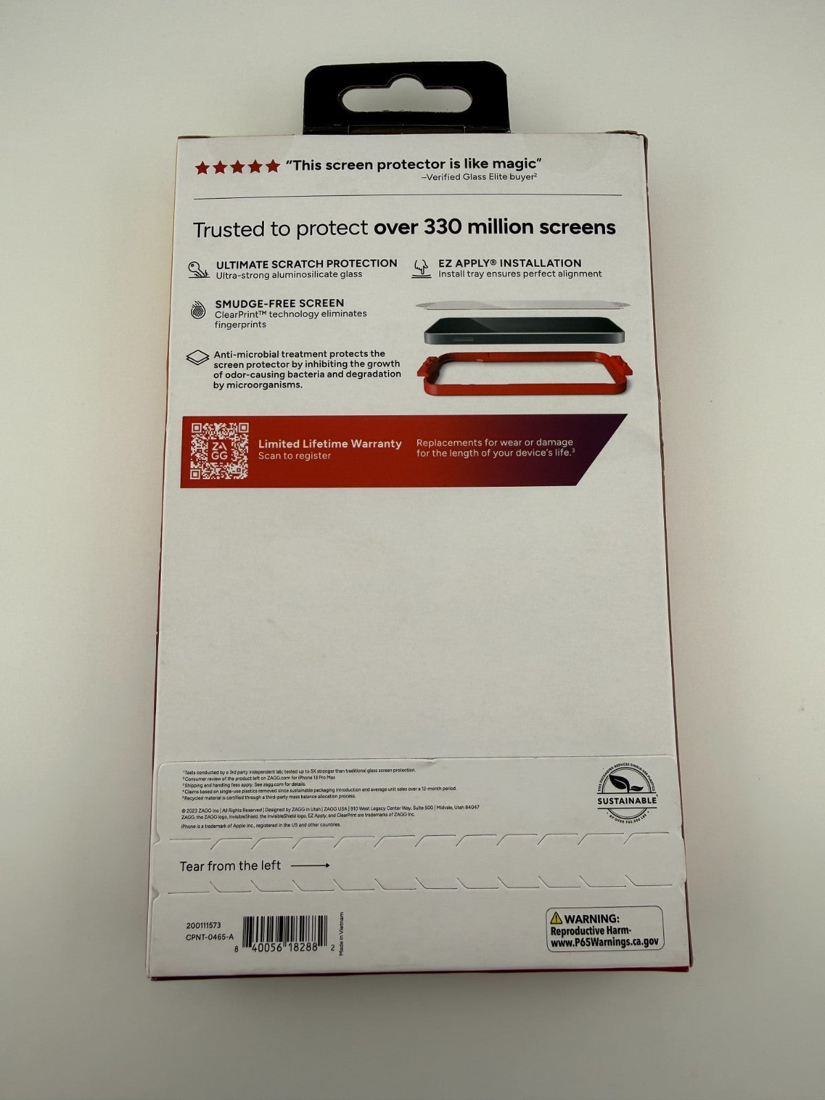 NEW ZAGG InvisibleShield Glass Elite Screen Protector for iPhone 15 Pro 6.1"