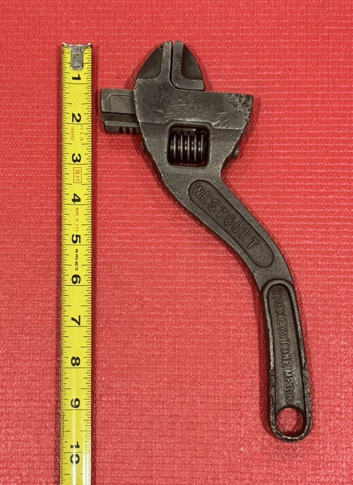 Westcott The Keystone MFG No.80 10” Adjustable Wrench S Curved Handle Buffalo NY