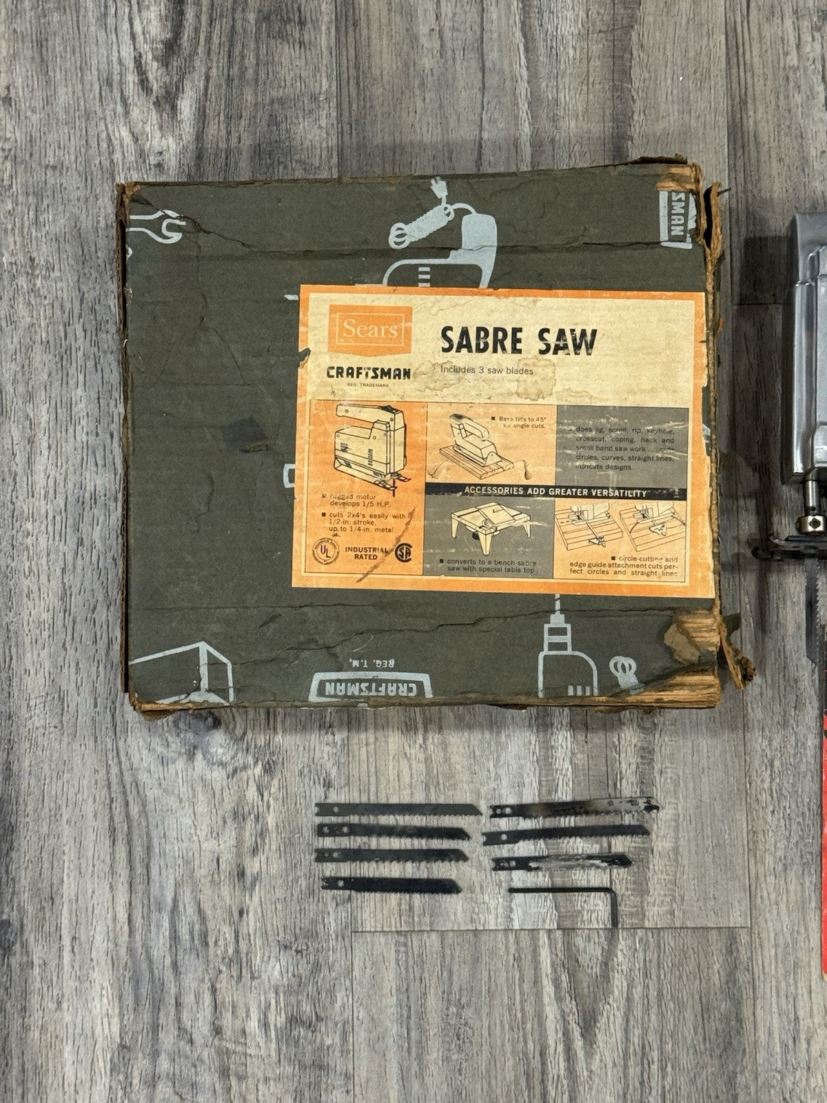 Vintage Craftsman 315.27731 Sabre Saw With Extras & OG BOX Made In USA Works