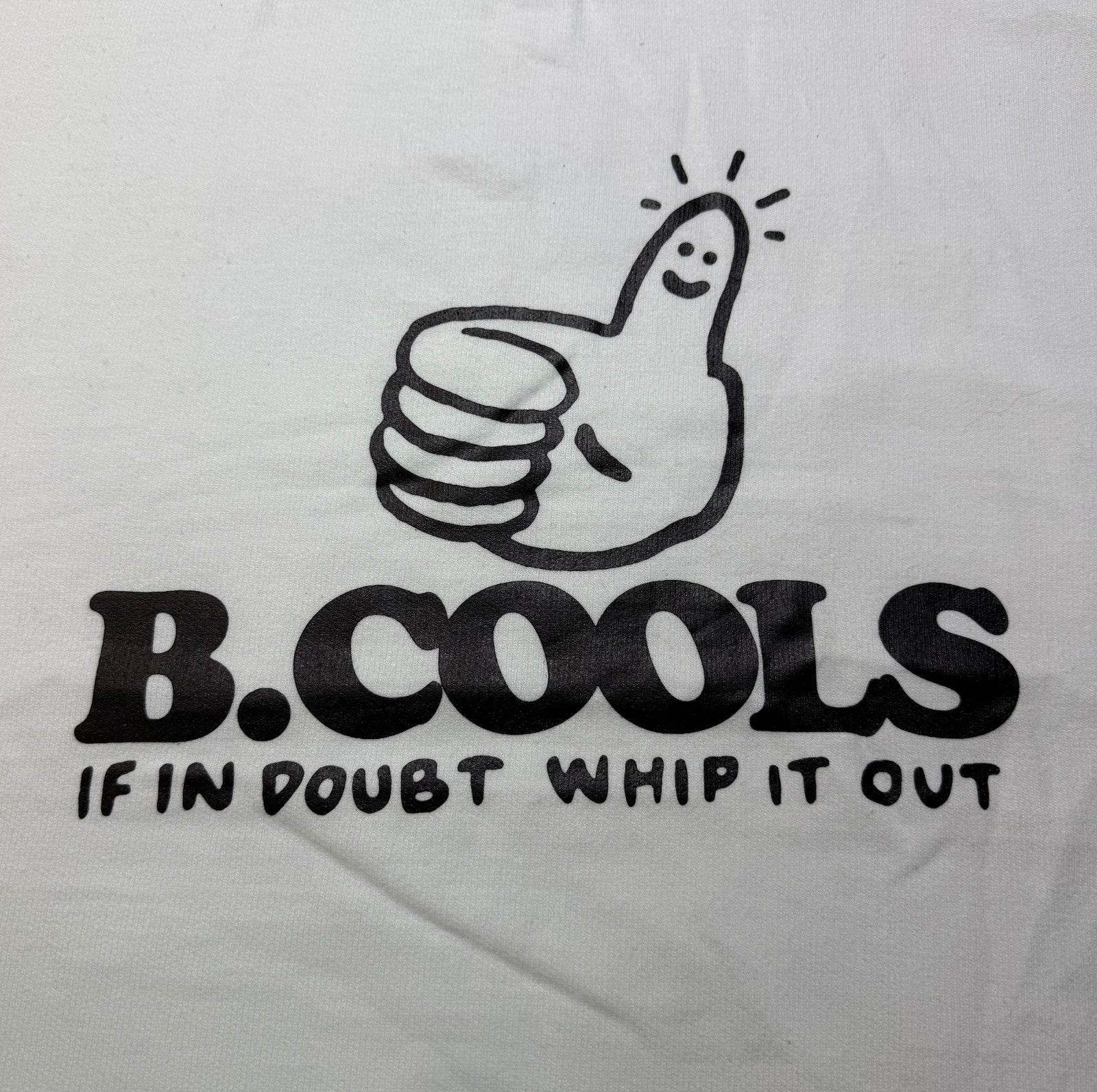 NWT B.Cools Barney If In Doubt Whip It Out Pullover Sweatshirt Men X-Large White