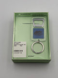 New Off-White Spray Typo Transparent Blue Keychain Bottle Opener - One Size