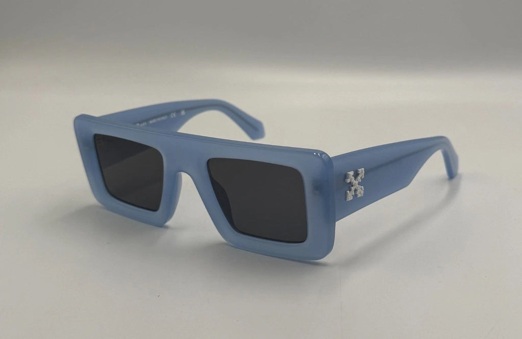 New Off-White Seattle Sunglasses Men's Light Blue Arrow Logo Full Rim Modern