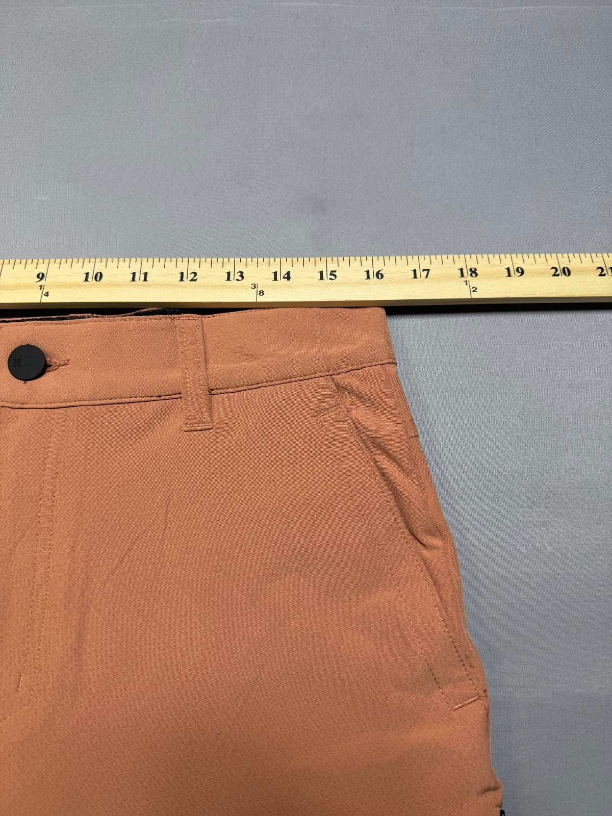NWT Hurley All Day Trek Hybrid Short Men's 30 Orange Rust 4-Way Stretch Comfort