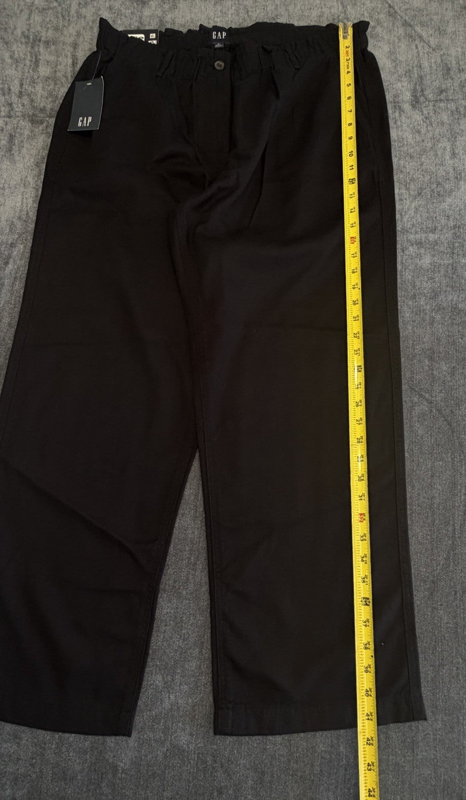 Gap Relaxed Fit Straight Leg Easy Twill Pant Women's XL Black Flat Front Preppy