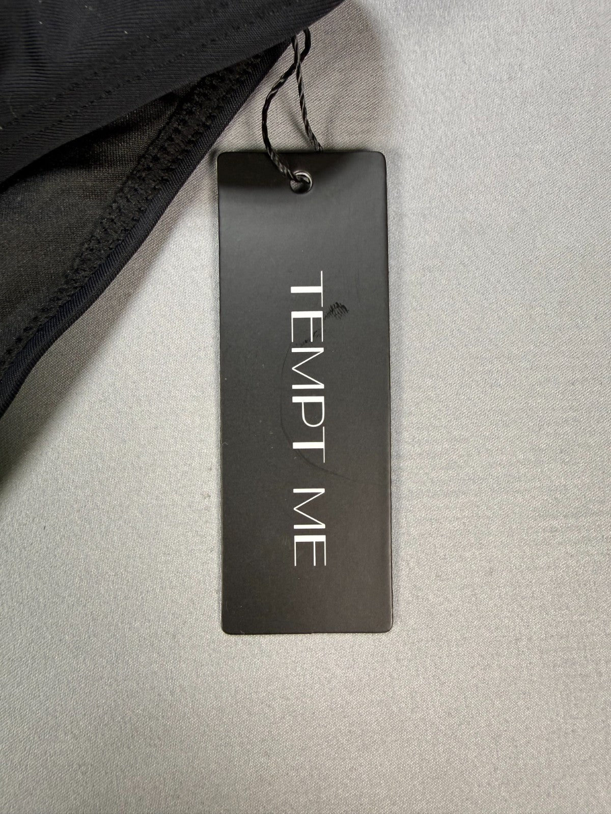 NWT Tempt Me High Waisted Bikini Bottoms Womens Small Black Tummy Control Briefs