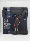 Gap Tencel Dress Women's 2XL Shadow Gray Relaxed Fit Short Sleeve 100% Lyocell