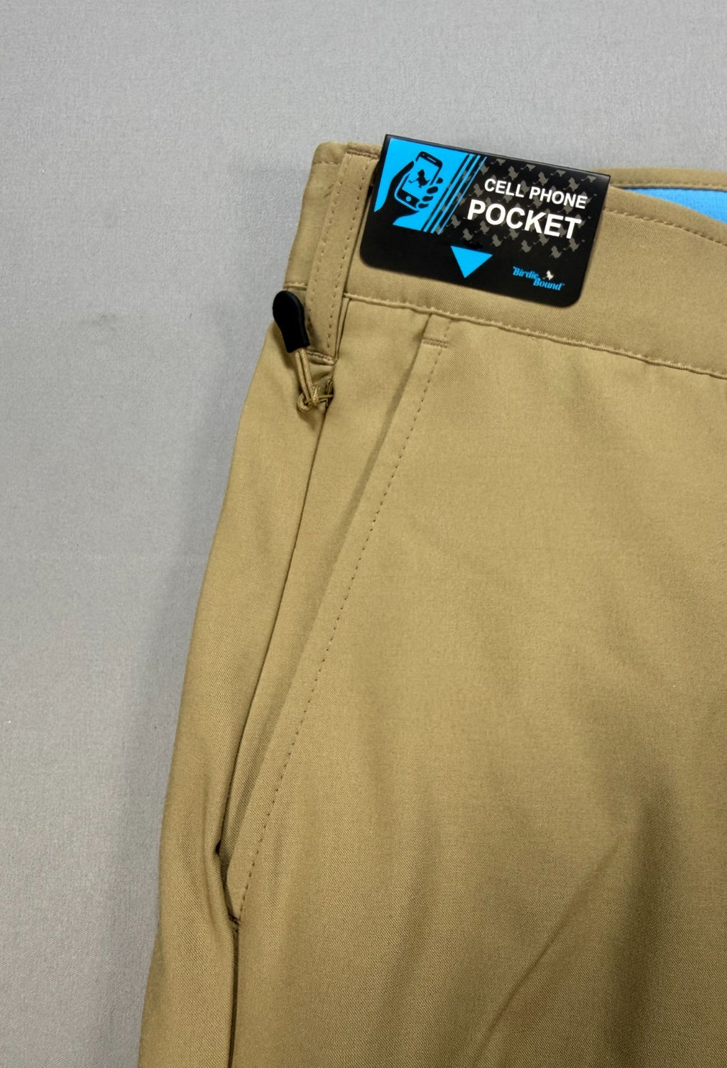 NWT Birdie Bound Golf Pants Men's 32X32 Beige Flat Front Lightweight Performance