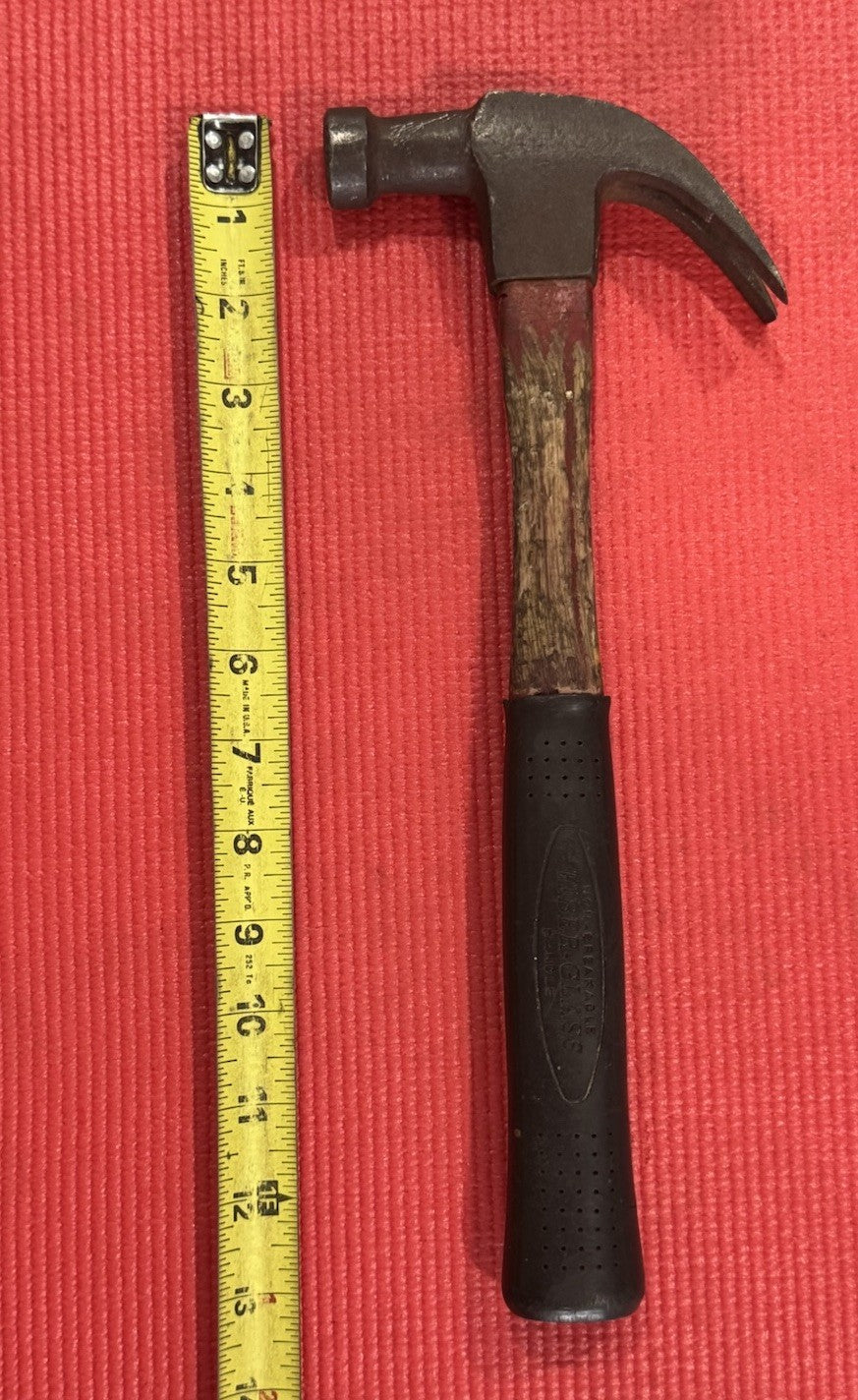 Vintage Plumb No FA16 Permabond Fiberglass Handle 16oz Claw Hammer Made In USA