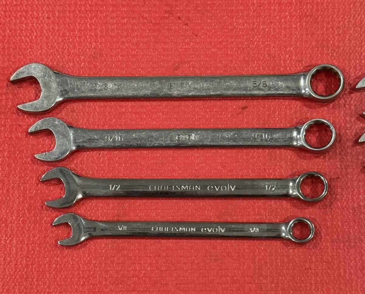 Craftsman evolv Combination Wrench 12 Points Metric & SAE Lot of 7