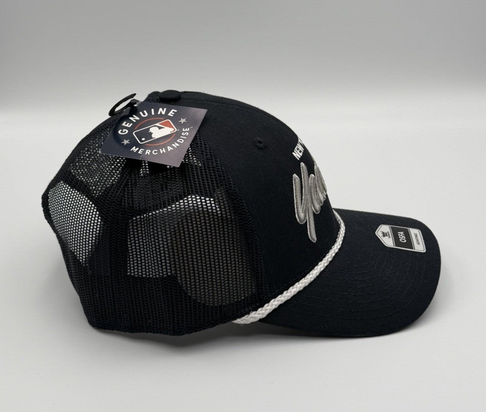 New York Yankees Fan Favorite Osfa Adjustable Hat Cap Navy Silver NEW WITH TAG