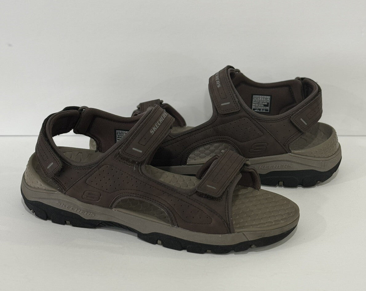 SKECHERS RELAXED FIT 204105/CHO TRESMAN  GARO CHOCOLATE LUXE FOAM SANDAL SIZE 13