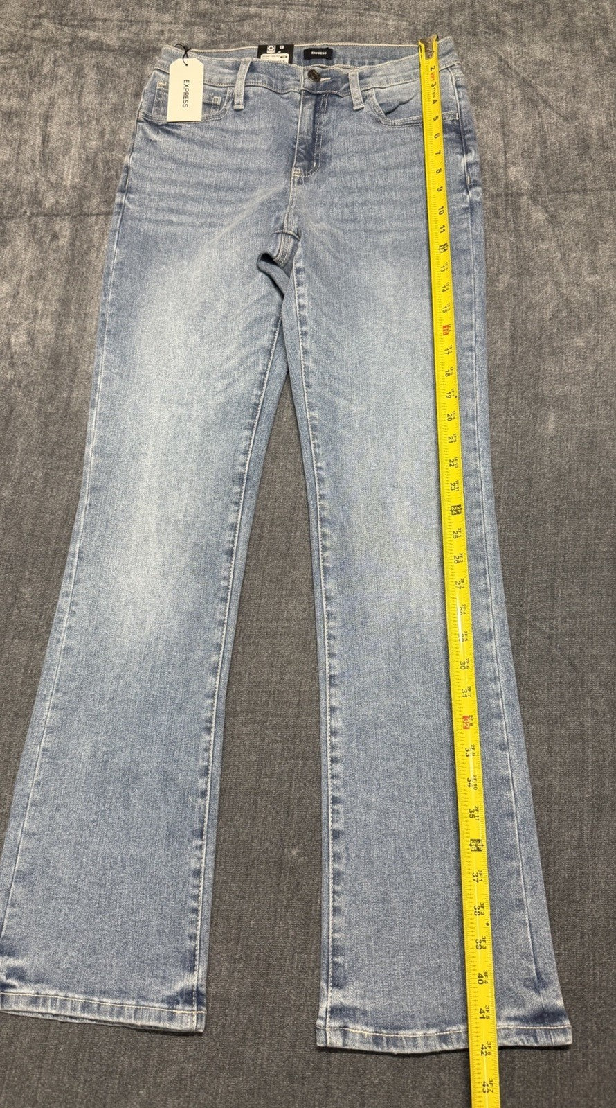 NWT Express Bootcut Jeans Women's 10 Blue Light Wash Casual 5-Pockets Zip Fly