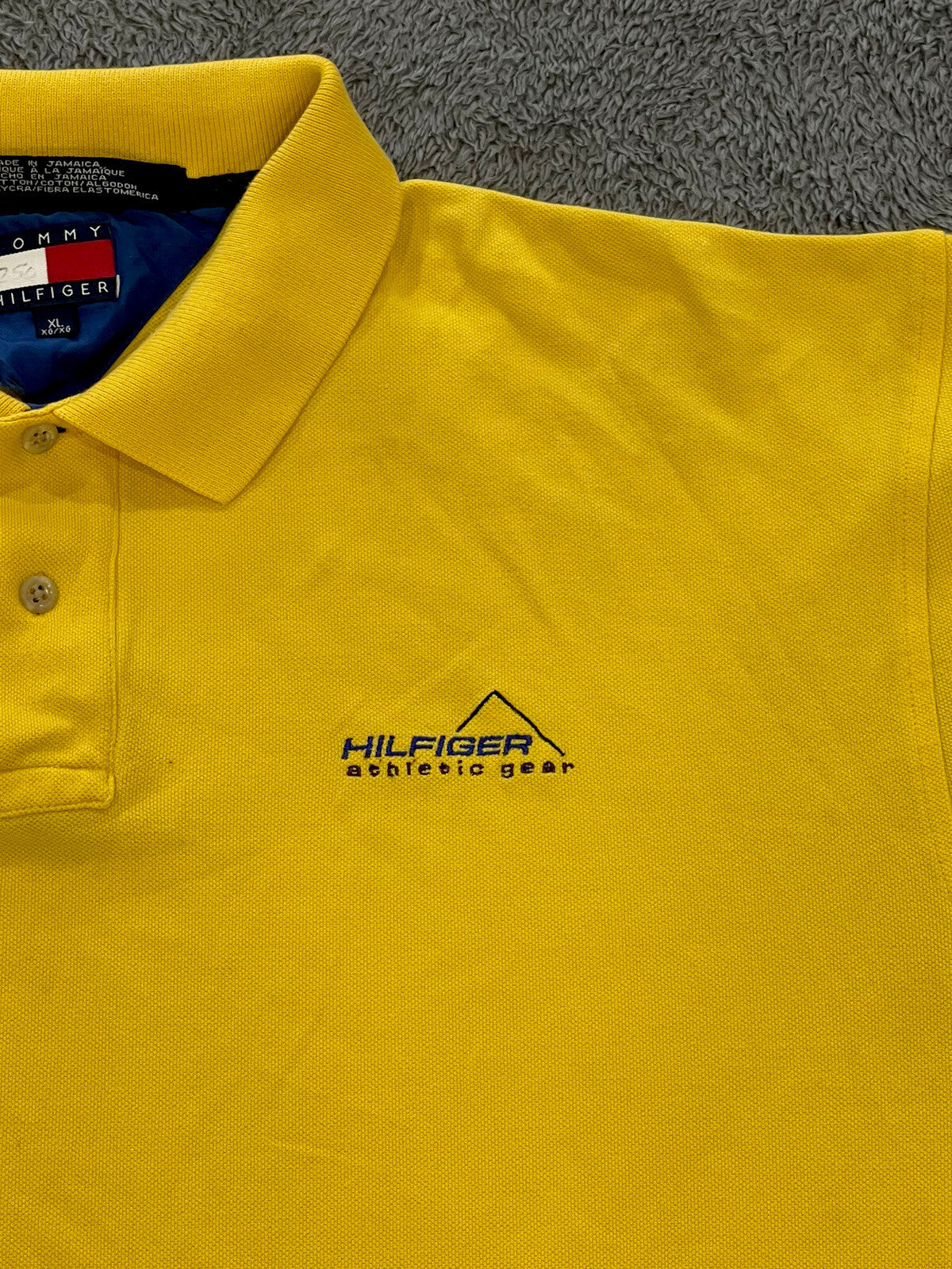 Vintage Tommy Hilfiger athletic gear Yellow Vintage Polo Shirt Men's Size XL