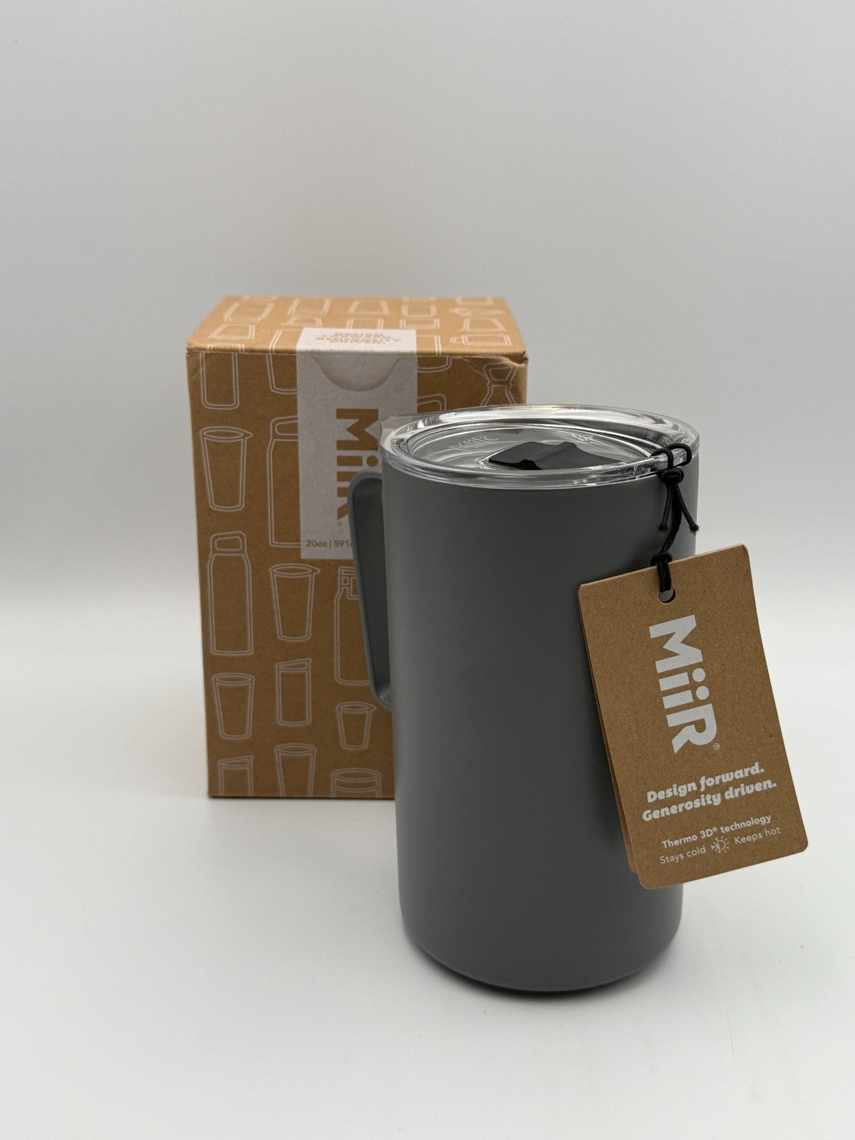 New MiiR Camp Cup Insulated Stainless Steel Mug Tumbler Gray Basal - 20oz