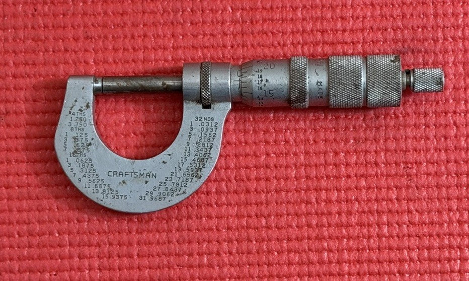 Vintage Craftsman DC  0-1” Micrometer  32nds / 64ths  Made in USA