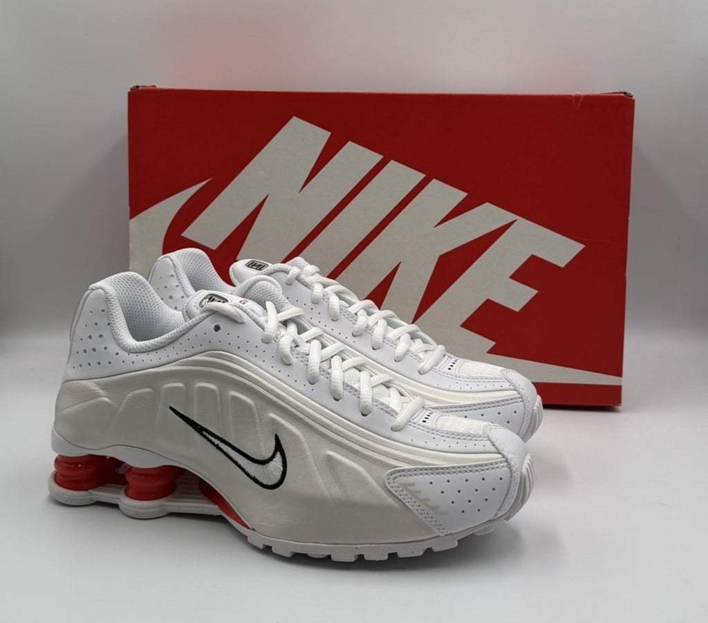 Nike Shox R4 GS Size 5Y Women's 6.5 White Phantom Picante Red Shoes CW2626-102