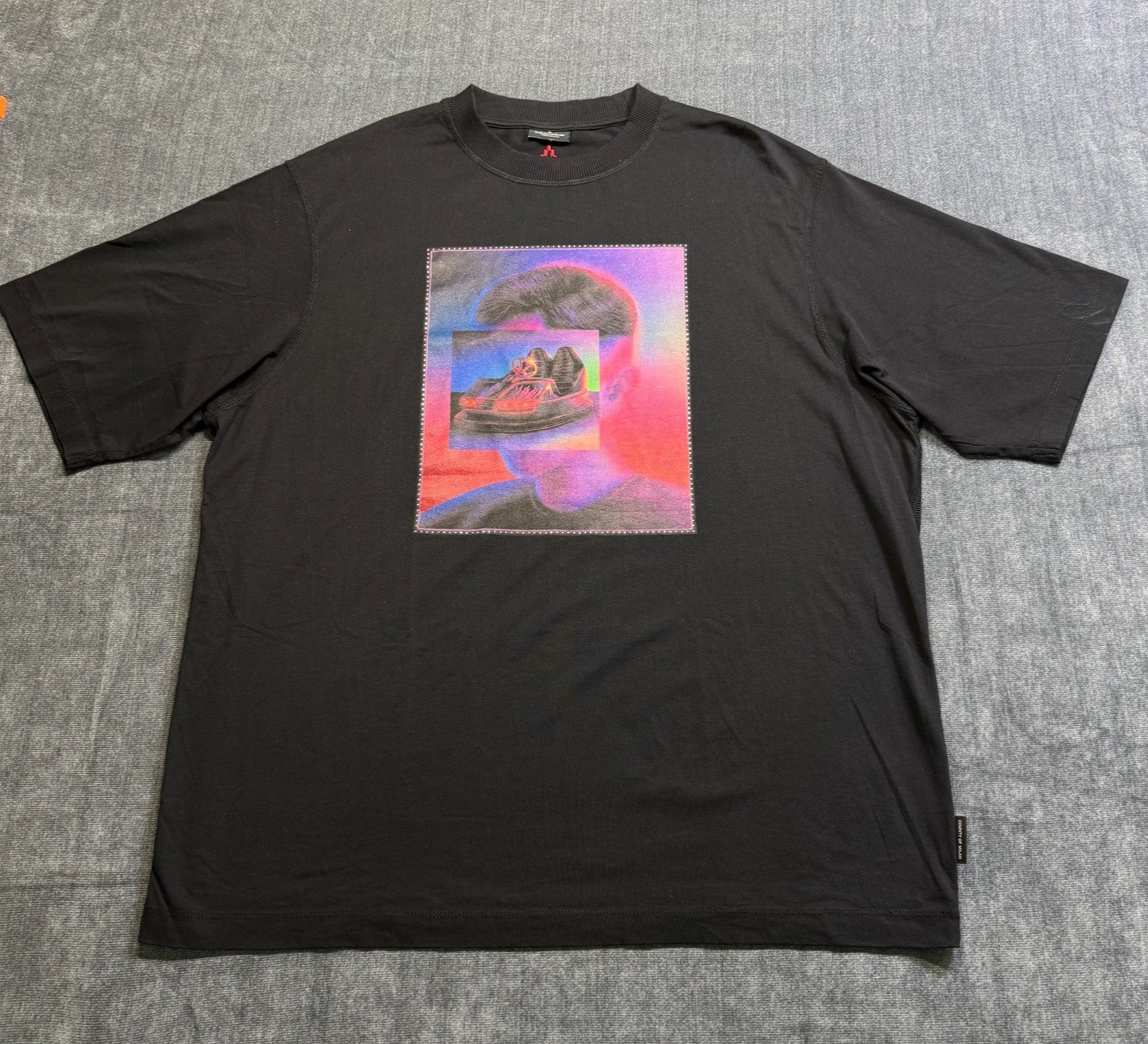 Marcelo Burlon County of Milan Bumper Car T-Shirt Men's Large Black Cotton