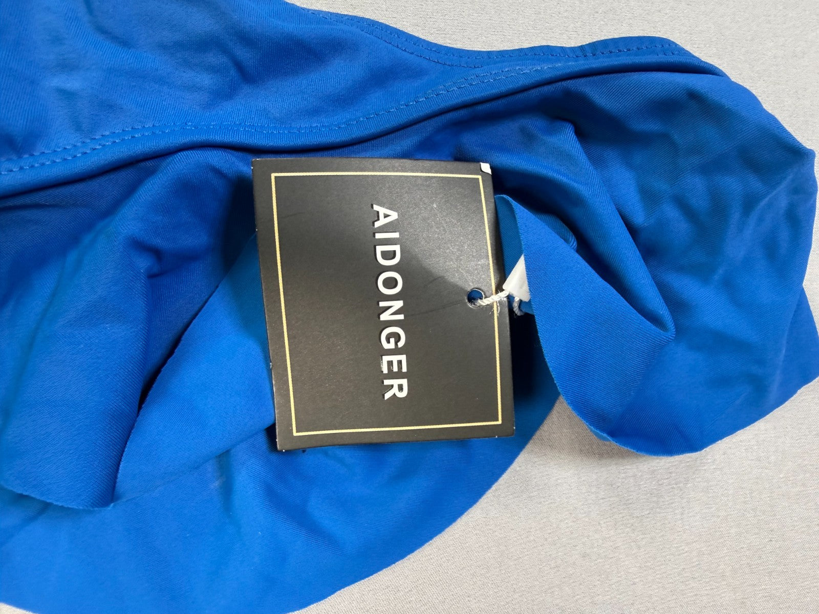 NWT Aidonger One Piece Swimsuit Womens Medium Royal Blue Ruffle Tummy Control