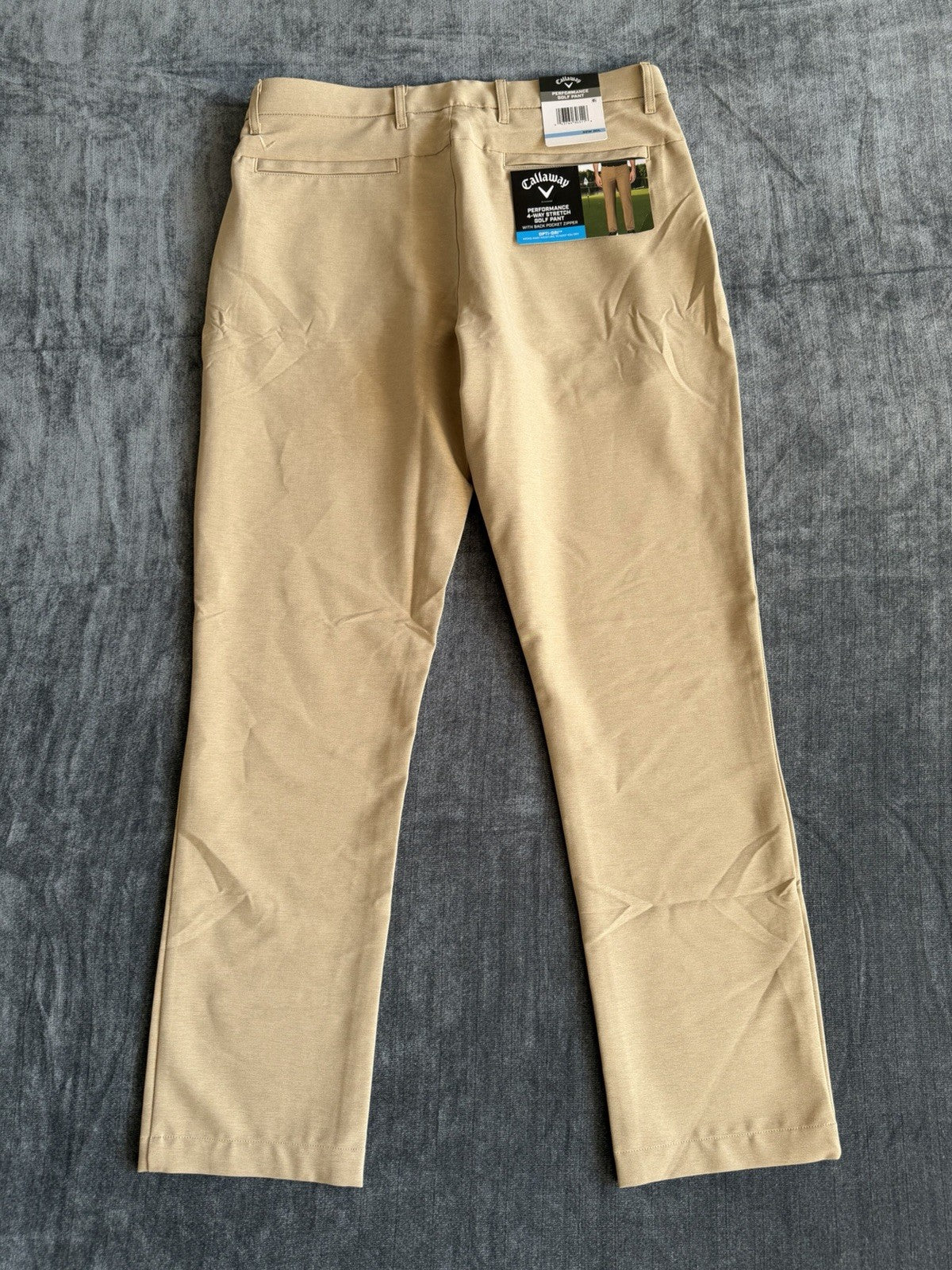 Callaway Opti-Dri Stretch Golf Pants Chinchilla Beige Mens 32x30 Performance NWT