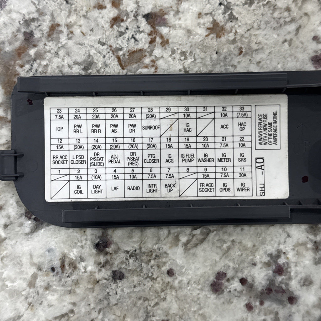 2005-2010 Honda Odyssey Front Left Side Fuse Box Door Cover Trim Panel OEM