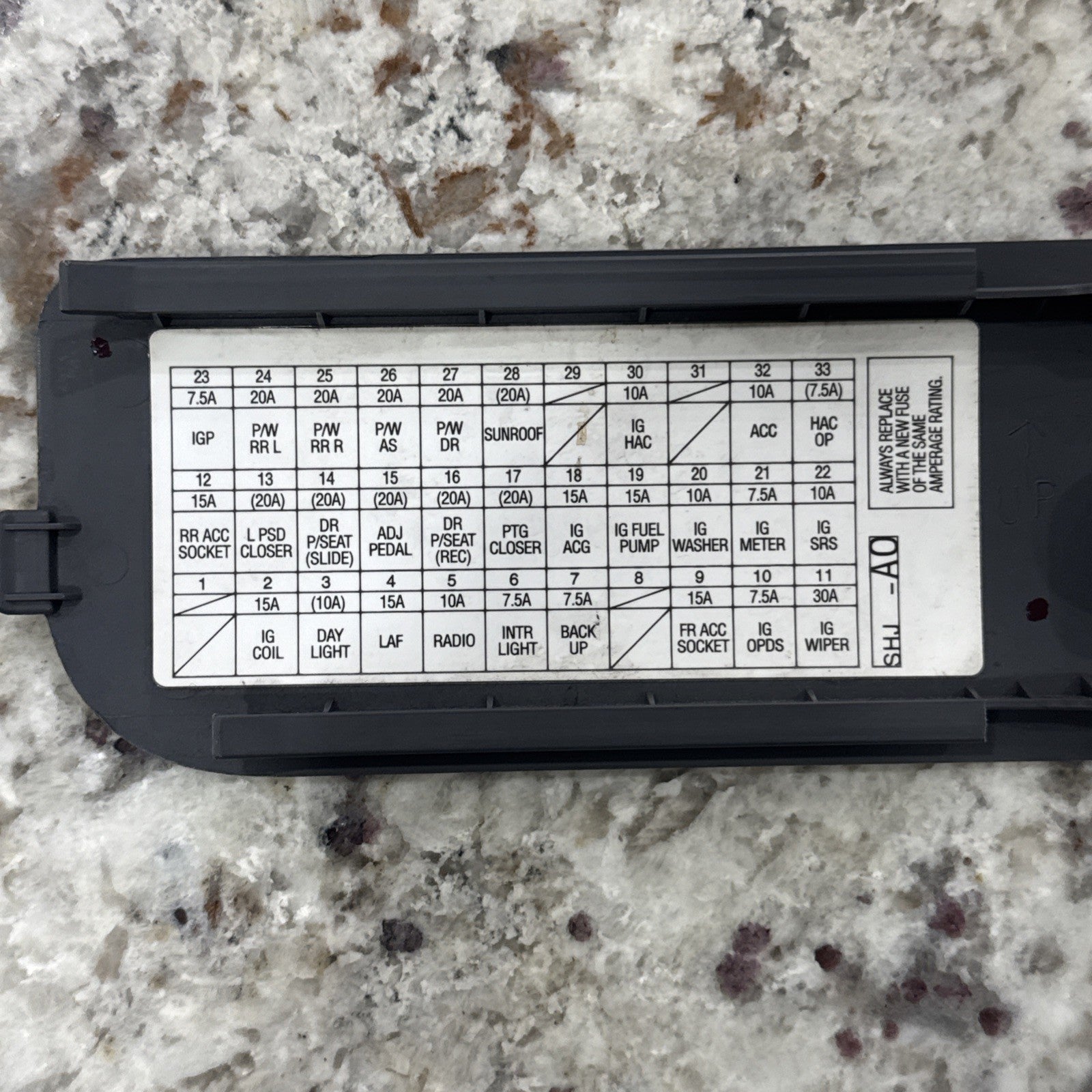 2005-2010 Honda Odyssey Front Left Side Fuse Box Door Cover Trim Panel OEM