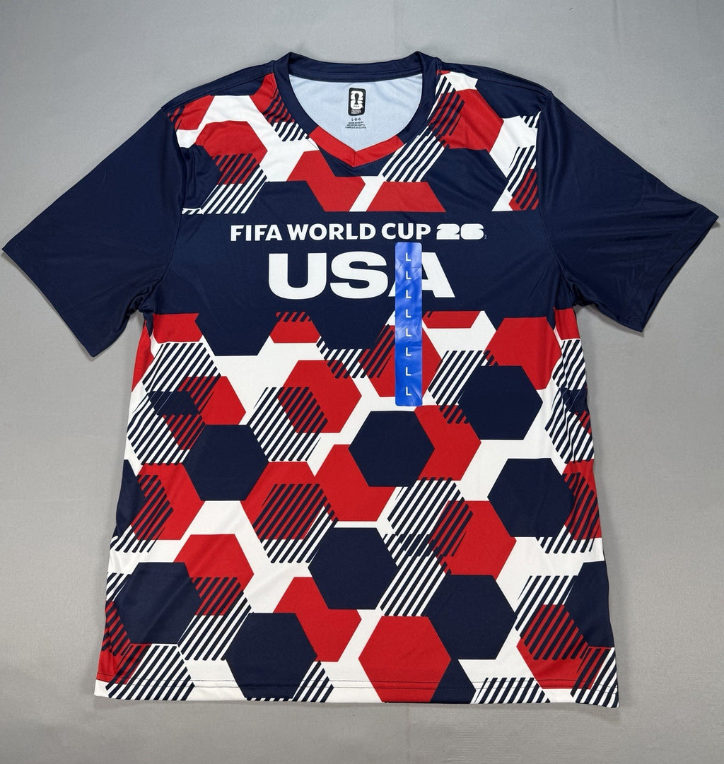 2026 FIFA World Cup USA Soccer Jersey L Home Fan Version Hexagon Shirt Official