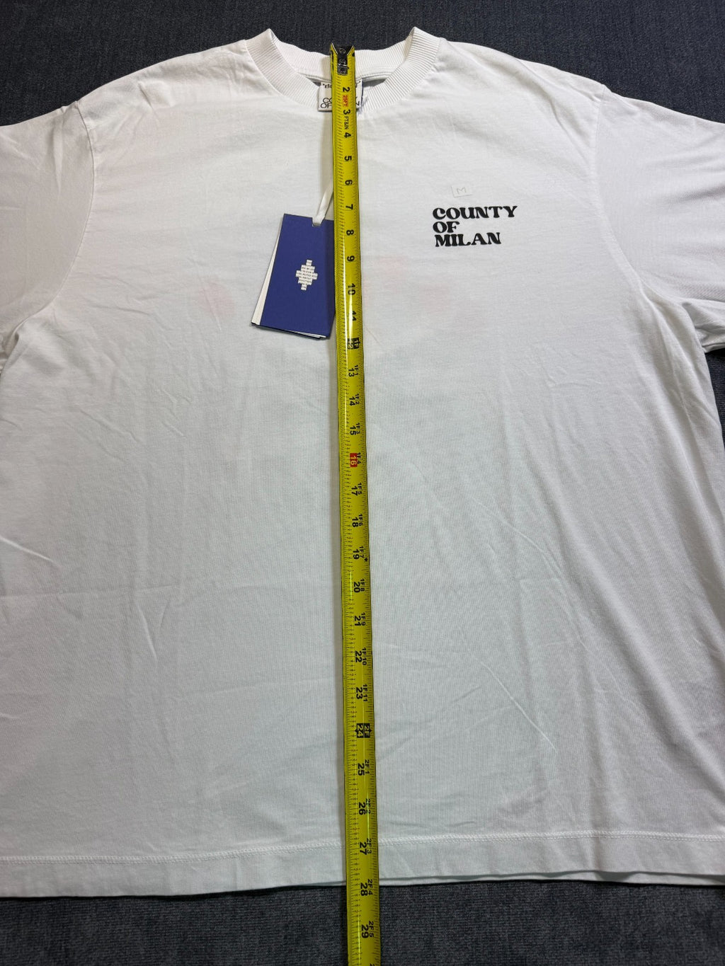 NWT Marcelo Burlon County of Milan Logo T-Shirt Men's Medium White Short Sleeve