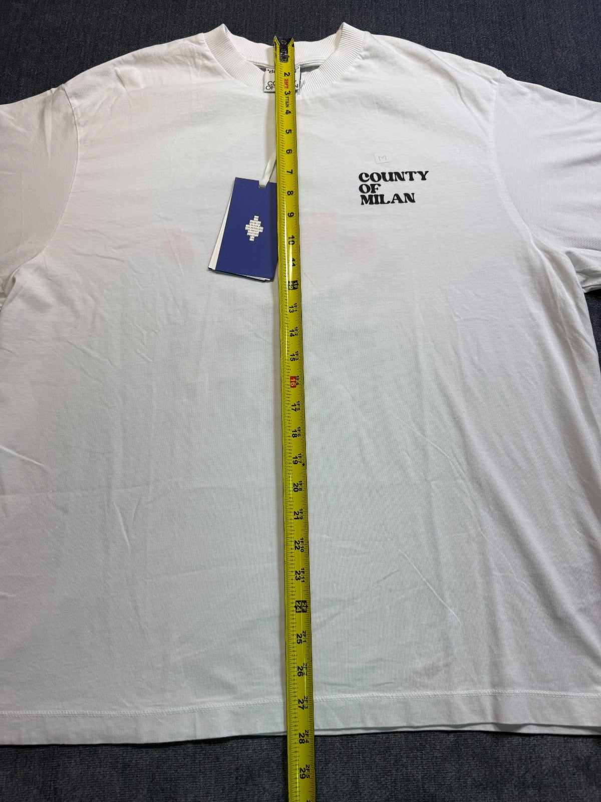 NWT Marcelo Burlon County of Milan Logo T-Shirt Men's Medium White Short Sleeve