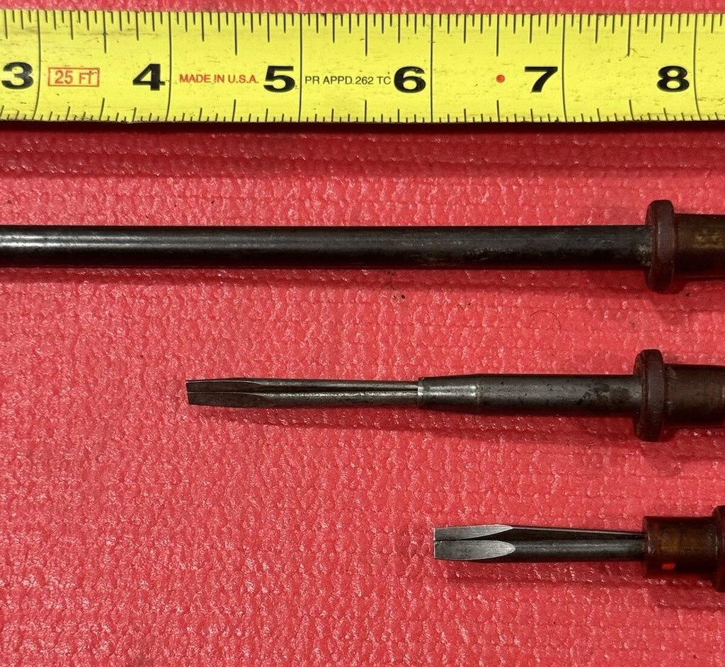 Vintage Quick-Wedge 3 PC screw-starters, slot-head screwdriver set Made in USA