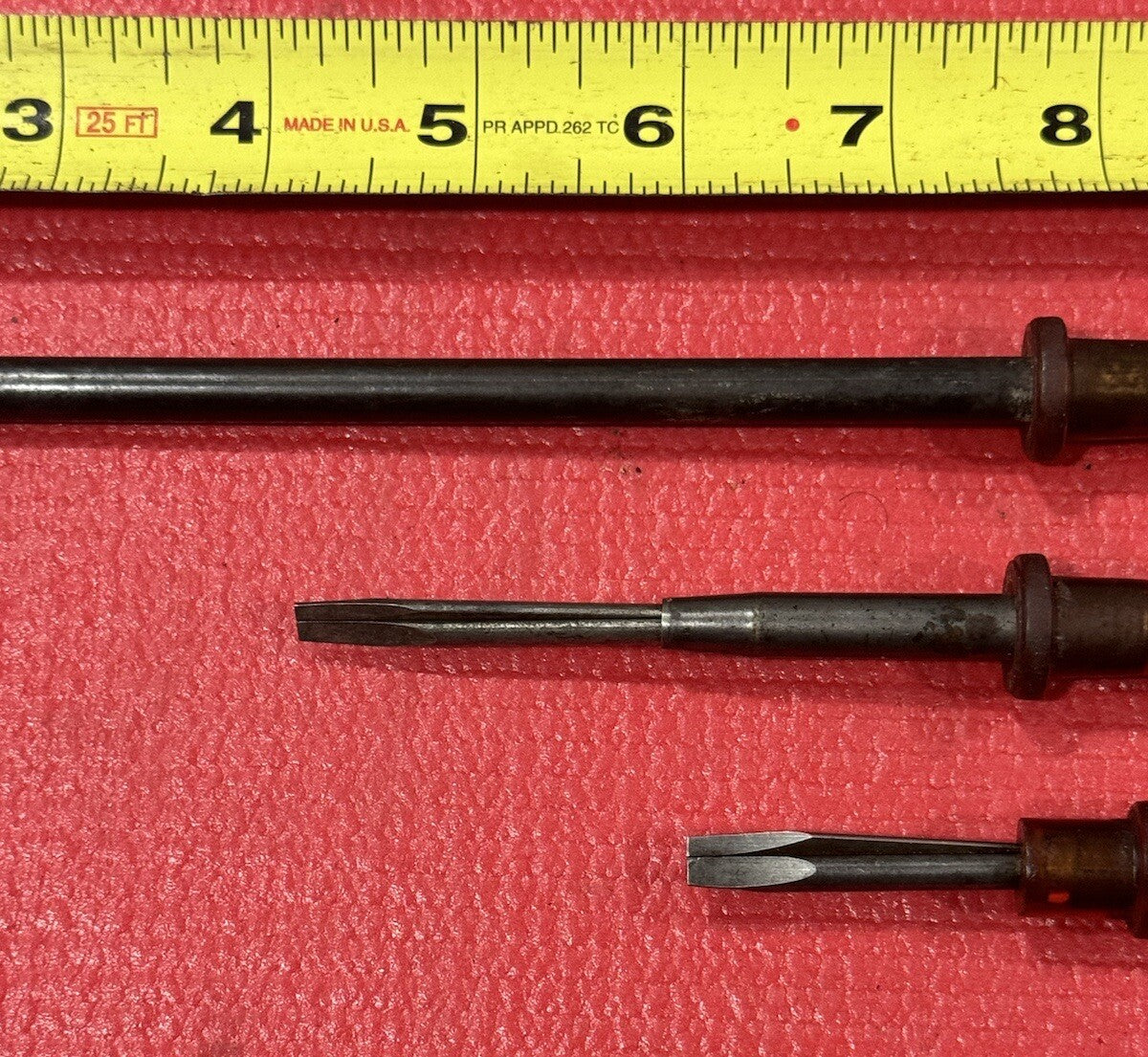 Vintage Quick-Wedge 3 PC screw-starters, slot-head screwdriver set Made in USA