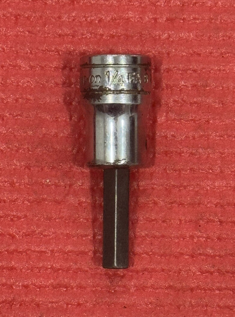 Snap On Tools FA8A USA 3/8" Drive 1/4" SAE Hex Bit Chrome Socket Made In USA