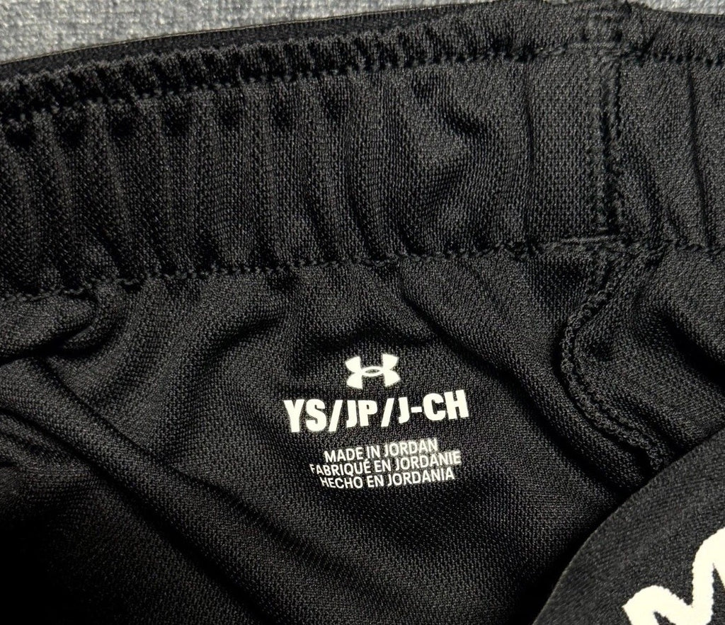 NWT Under Armour Tech Play Up 2-in-1 Shorts Girls' Small Black Elastic Waist