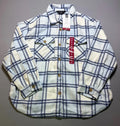 NWT Member's Mark Button-Front Plaid Shacket Women's XL Blue/White Flap Pockets