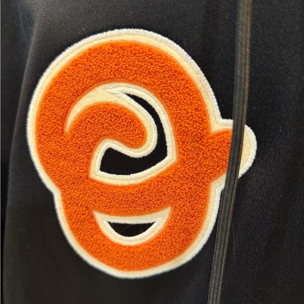 Off-White Black and Orange Men's hoodie Size XL