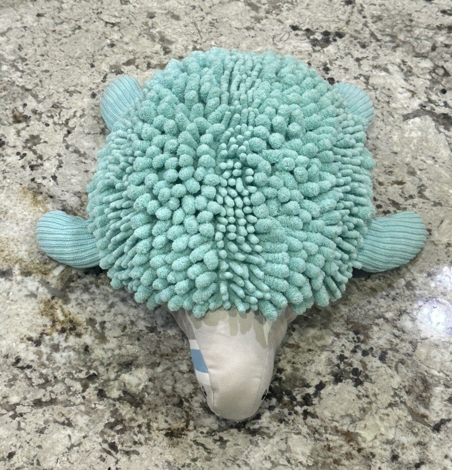 NEW Norwex Pet with a Purpose Chenille Sea Turtle Stuffed Animal with BacLock