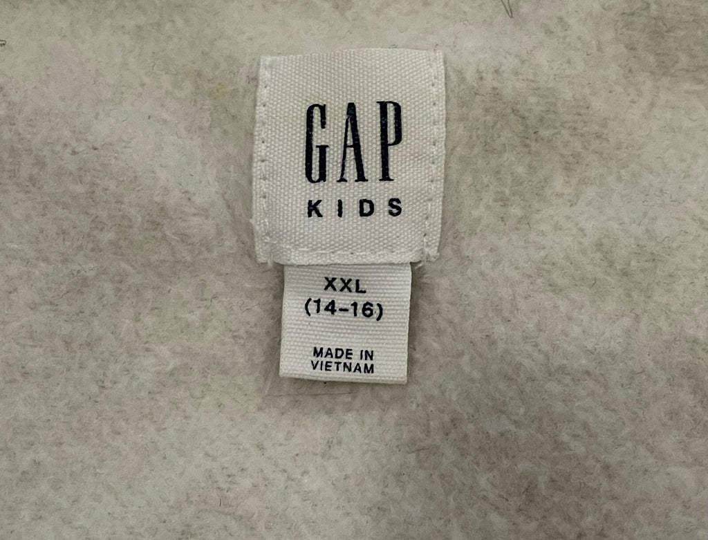 GAP Kids Girls Size XXL 14-16 Zip Hoodie Creme with Creme Sparkle Logo