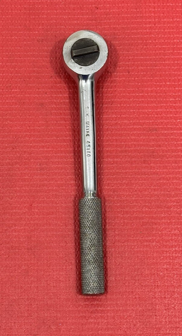 Vintage S-K Wayne 45170 3/8" Drive Ratchet Knurled Handle Made In USA