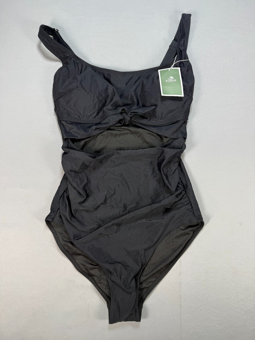 Eomenie 1-Piece Swimsuit Womens Black Tummy Control Slimming Cutout Bathing Suit