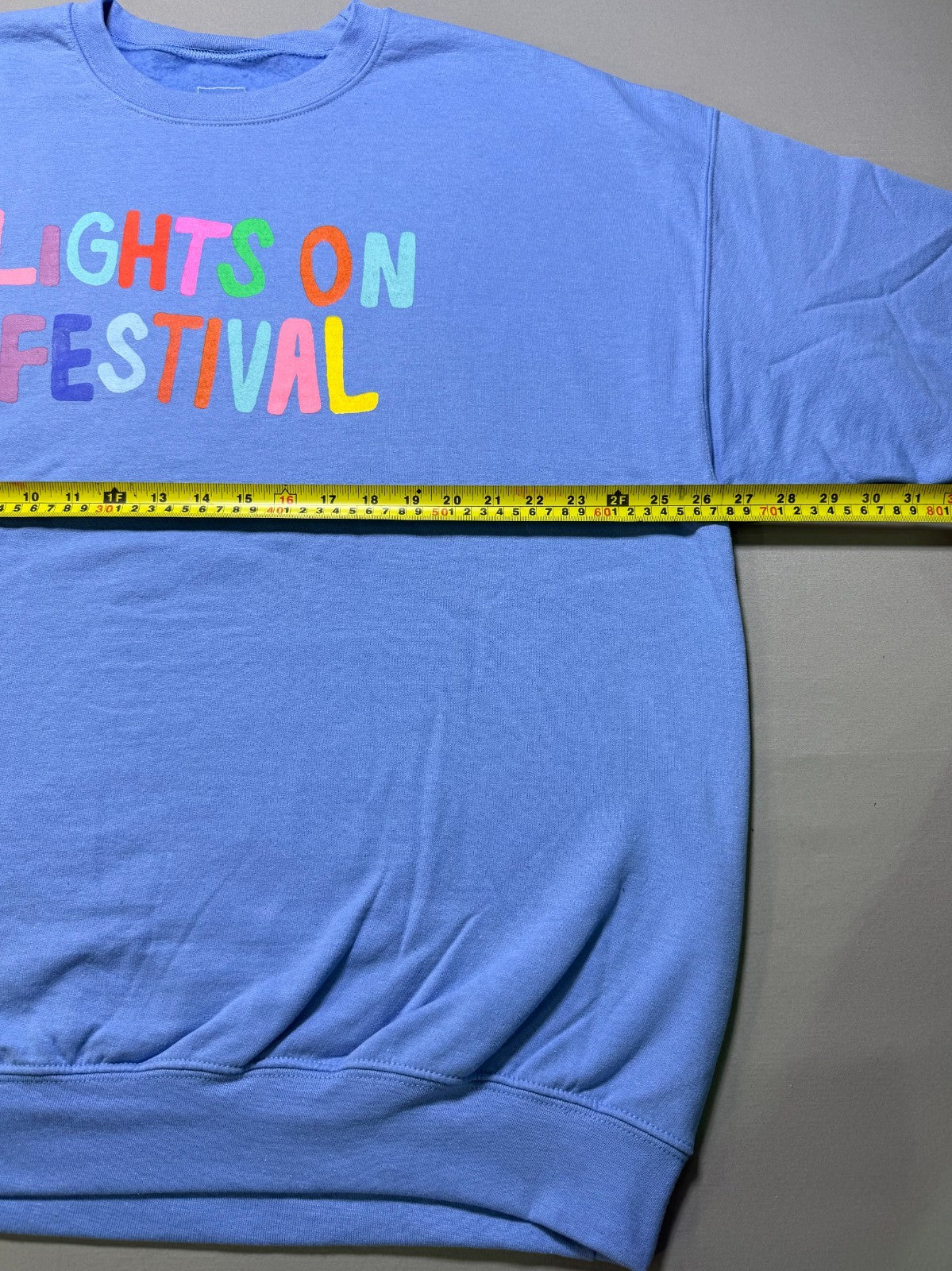 NWT Thread Shop Lights On Festival Sweatshirt Men's 2X Blue Crew Neck Pullover