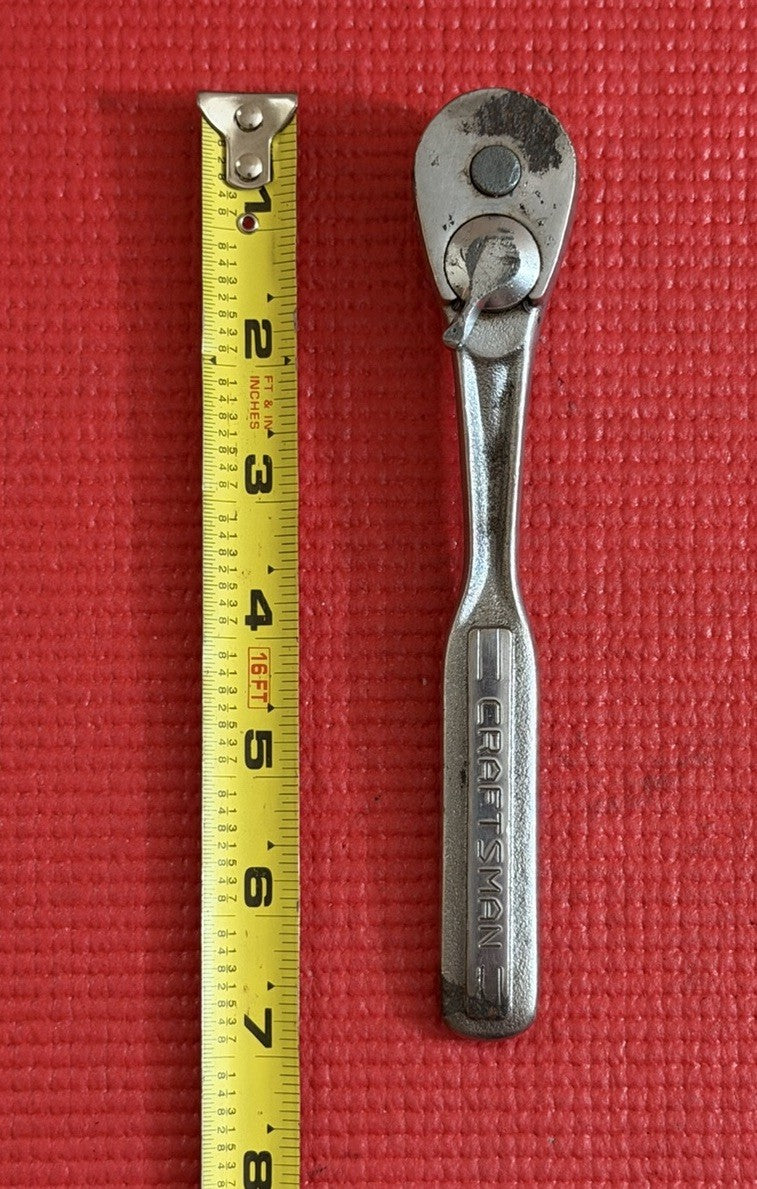 VINTAGE CRAFTSMAN 1967 -V- 3/8" DRIVE QUICK RELEASE RATCHET OIL PORT MADE IN USA