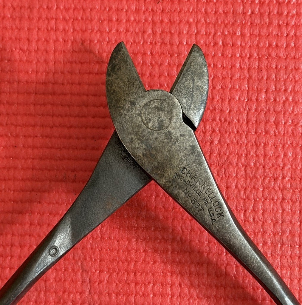 Vintage Channellock No.337, 7” Diagonal Cutters Pliers Channel Lock Made In USA