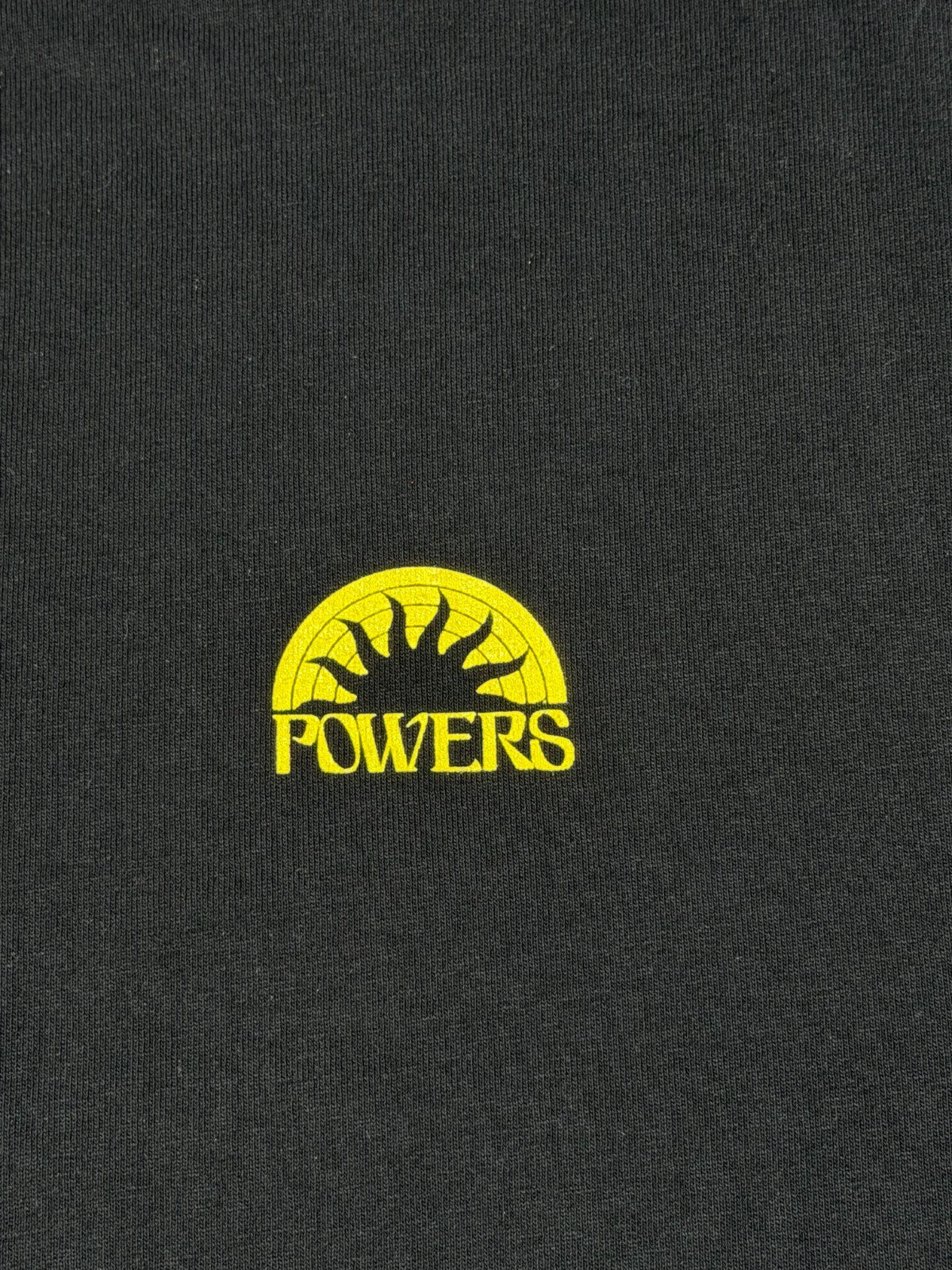 Powers Sun Short Sleeve T-Shirt Men's XL Black Logo Crew Neck Casual Wear Tee