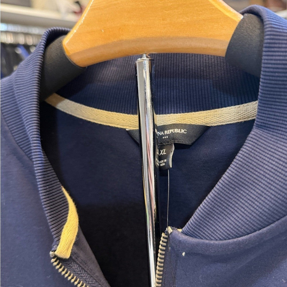 NEW Banana Republic Navy Blue Zip-Up bomber Jacket Size XL